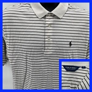 Polo Golf Ralph Lauren‎ Striped Polo Shirt Pima Cotton Mens Medium